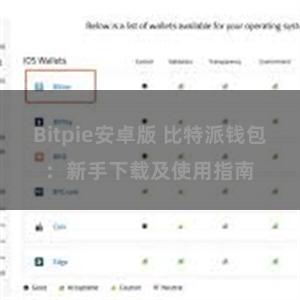 Bitpie安卓版 比特派钱包：新手下载及使用指南