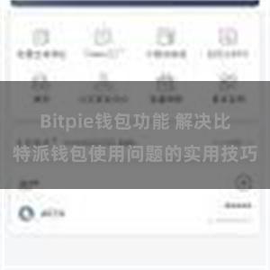 Bitpie钱包功能 解决比特派钱包使用问题的实用技巧