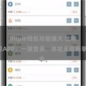 Bitpie钱包功能强大 比特派APP：一键登录，体验无限畅享。