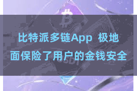 比特派多链App  极地面保险了用户的金钱安全
