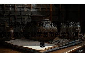 比特派数字资产钱包  你不错看到各式数字货币的余额信息